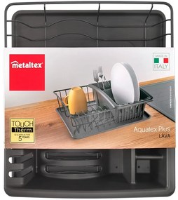 Aquatexplus Lava antracitszürke rozsdamentes edénycsepegtető - Metaltex