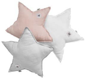 STAR DUSTY PINK vászon díszpárna