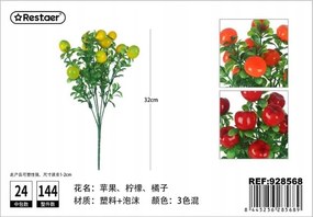 Mesterséges Ág Gyümölcsökkel 32CM Lakberendezés