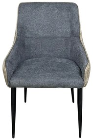 Teddy szék fordított színekkel, bézs-szürke/szürke-bézs 2db