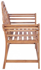 tömör tíkfa kerti pad 127 x 58,5 x 92,5 cm