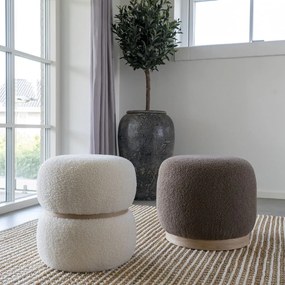 Barna buklé puff Belfort – House Nordic