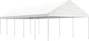 vidaXL fehér polietilén pavilon tetővel 11,15 x 4,08 x 3,22 m