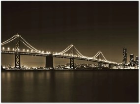 Poszterek 135x100 Híd az éjszakában szépia