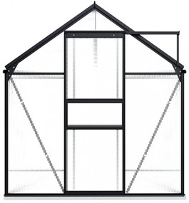 vidaXL antracitszürke melegház alumíniumalapzattal 4,75 m²