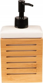 Szappantartó tálca barna, fehér 10x6x19 cm 10x6x19 cm