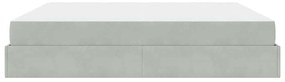 Ágykeret Világosszürke 200 x 200 cm Bársony