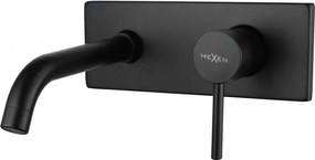 Mexen Alma fali beépíthető mosdócsaptelep, fekete - 75115-70