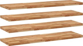 vidaXL 4 db olajbevonatú tömör akácfa függőpolc 140 x 40 x 4 cm