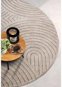 Bézs kerek szőnyeg ø 200 cm Panglao New York Taupe – Elle Decoration