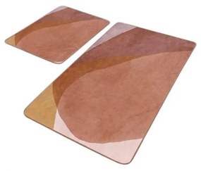 Barna bársony fürdőszobai kilépő szett 2 db-os 60x100 cm – Mila Home