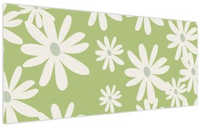 Kép - Hippik, zöld virágok N⁰1 (120x50 cm)