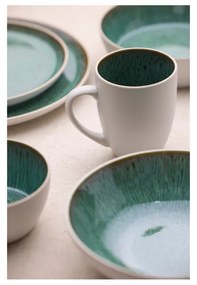 Fehér-zöld kőedény desszertes tányér ø 21 cm Gastro White/Green – Bitz