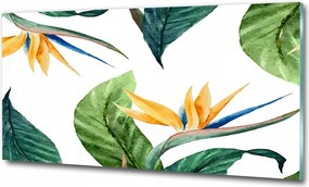 Fotó üvegkép Trópusi virágok 125x50