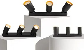 UNIVERSO Spot lámpatest 3xGU10 Max.35w IP20 Fekete/arany 380x60x25mm