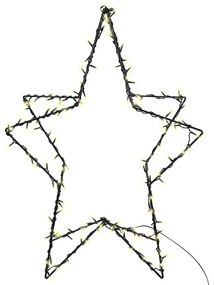 Fekete Csillag Alakú Kültéri LED Dekoráció 80 cm KERSILO Beliani