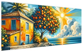 Kép - Ház narancsokkal I. (120x50 cm)