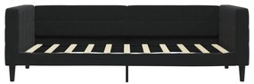 fekete kihúzható bársonyheverő 90 x 190 cm