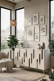 Ece 120 - White, Travertine, Silver