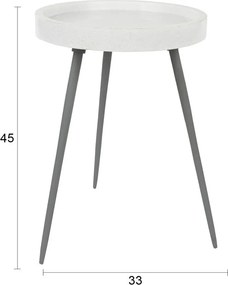 Kerek tárolóasztal márvány asztallappal ø 33 cm Karrara – White Label