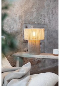 Natúr színű asztali lámpa juta búrával (magasság 38 cm) Soga – Markslöjd