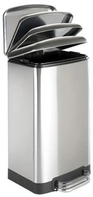 Pedálos rozsdamentes acél szemetes, 30 l - Wenko