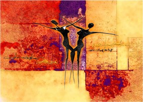 Kép - Afrikai istennő (üvegen) (70x50 cm)