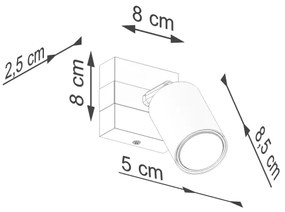 Sollux SL.1343 - Fali spotlámpa FAGER 1xGU10/10W/230V fekete