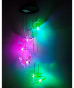 LED RGB napelemes lámpa 6xLED/1,2V 300 mAh IP44 pillangó