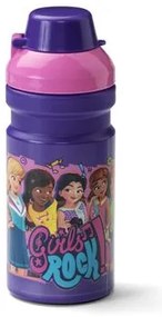 Kulacs, 390 ml, LEGO Friends, lila-rózsaszín-mintás (L40561734)