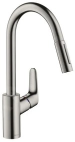 Hansgrohe Focus M41, mosogató csaptelep M4116-H240 kihúzható spray-vel, sBOX, rozsdamentes megjelenés, HAN-73880800