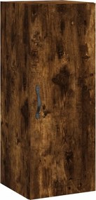 vidaXL füstös tölgy színű szerelt fa fali szekrény 34,5 x 34 x 90 cm