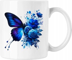 Bögre Pillangó Virágok Színes Művészet 6 Fehér 330ml