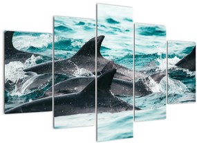 Kép - Delfinek az óceánban (150x105 cm)