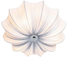 Design mennyezeti lámpa szürke selyem 52 cm 3-lámpás - Plu