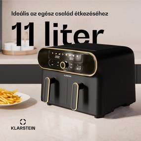 Klarstein AuraAir Color Touch forrólevegős fritőz, 11 l, 1700 W, 80 - 200 °C, 8 program