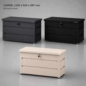 Nagy antracit kerti és erkélyláda: CARRIE 1190 x 520 x 587 mm