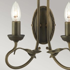 Elstead Lighting OLIVIA OV2-BLK-GOLD Fali lámpa 2x60W/E14