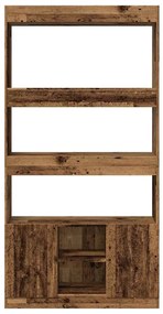 antik fa színű szerelt fa magasszekrény 92 x 33 x 180 cm