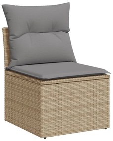 vidaXL 9 részes vegyes bézs polyrattan kerti ülőgarnitúra párnákkal