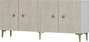 Lessi 180 - White, Travertine