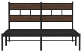 barna tölgy színű fejtámlás ágykeret matrac nélkül 160 x 200 cm