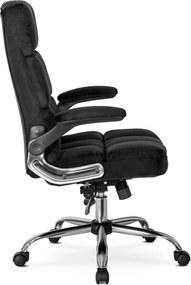 LONDON forgószék fekete bársony