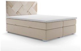 Franciaágy Boxspring 200 cm Melo (bézs) (tárolóhellyel). 1054508