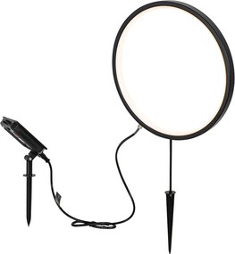 2 db fekete Adalind kerti tükörlámpa szett 60 cm, újratölthető LED-del és napelemmel, IP65