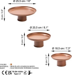Dísztárgy, réz, Ø25,5 cm