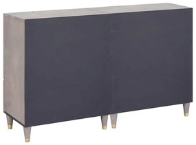 Széf fiókkal 2 pcs Szürke 60 x 33.5 x 75 cm Tömör mangófa
