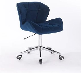HR111K Tengerkék modern velúr szék