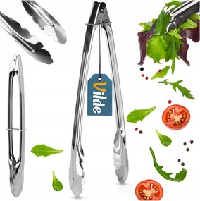 Acél konyhai grill fogó grill tálaláshoz 30 cm