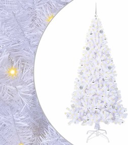 vidaXL Mű karácsonyfa 300 LED-del állvánnyal Fehér 210 cm PVC és Acél
